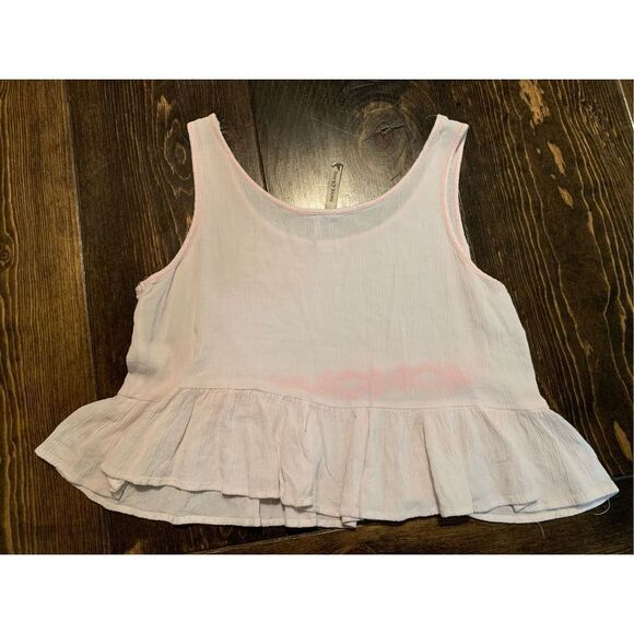 Large BOHO Sleeveless Blouse-Paper Crane-Wht/Orng Embroidered Tank EUC - Picture 6 of 6